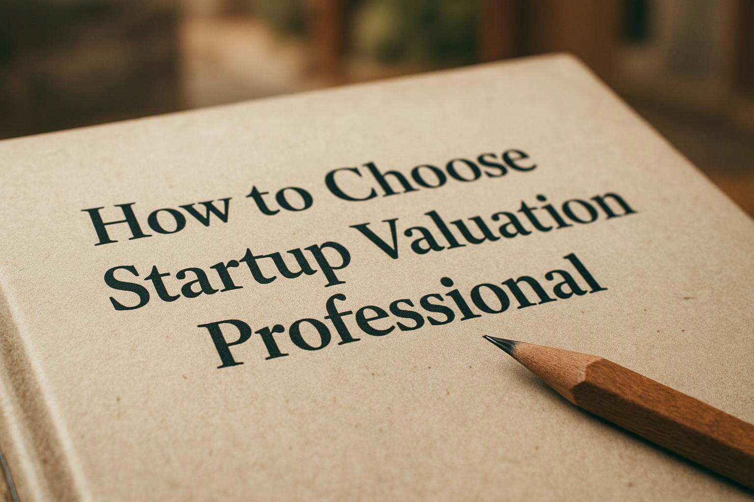 How to Choose a Startup Valuation Professional in India